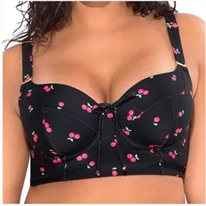 New no tags Cherry Swim Top 38DDD